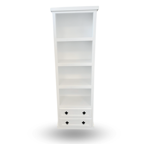 Librero de 4 niveles y 2 cajones 180 x 32 x 60 modelo Mix Premium. - Mgr Muebles