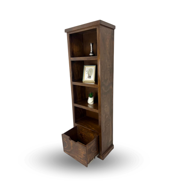Librero de 4 niveles y 1 cajón 180 x 32 x 60 modelo Mix. - Mgr Muebles