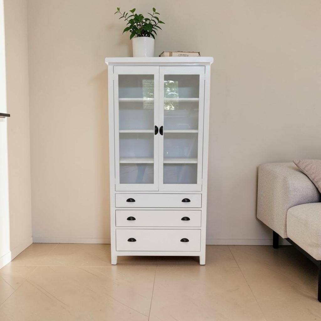 Vitrina para Copas con cajones y estantes de Vidrio | Tamaño M modelo Deluxe