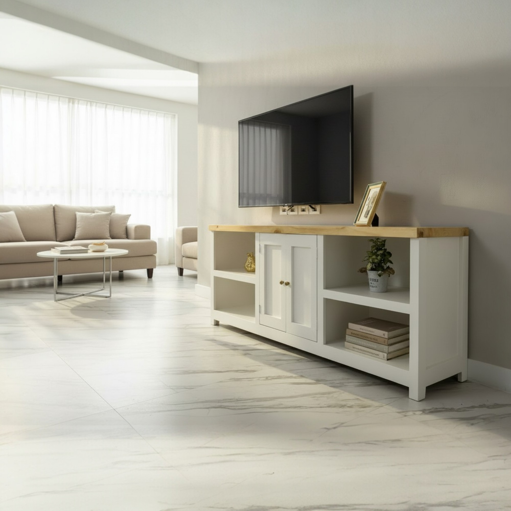 Rack Grecia de Madera con Estilo Moderno | Versatilidad y Almacenaje para tu Hogar