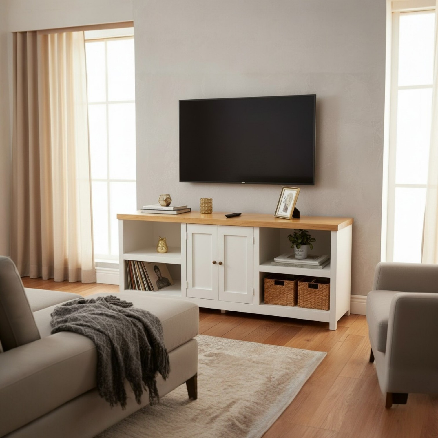 Rack Grecia de Madera con Estilo Moderno | Versatilidad y Almacenaje para tu Hogar