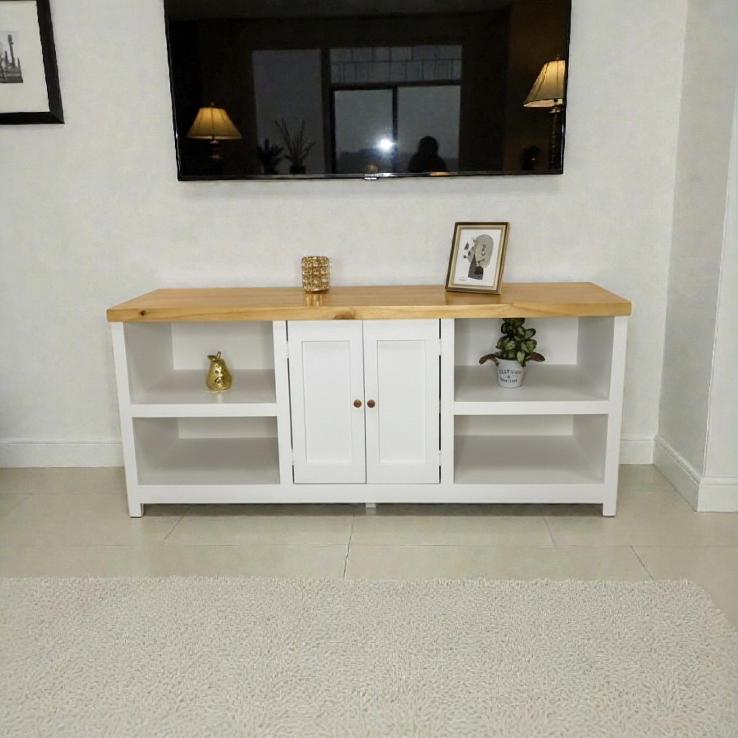 Rack Grecia de Madera con Estilo Moderno | Versatilidad y Almacenaje para tu Hogar