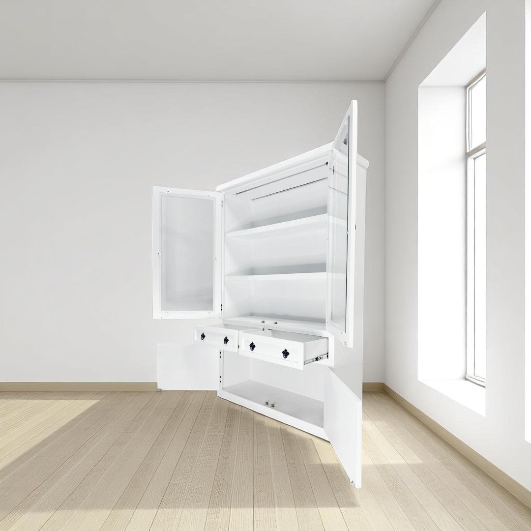 Vitrina de madera de pino 120x40x180 modelo XL.