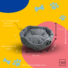 Cama para mascota perros y gatos impermeable talla S color gris. - Mgr Muebles