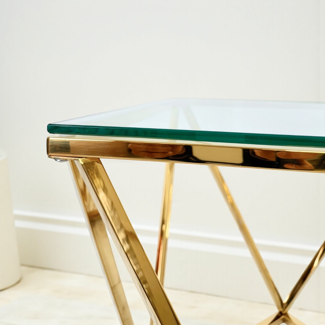 Mesa De Centro Diamante Para Living Cuadrada