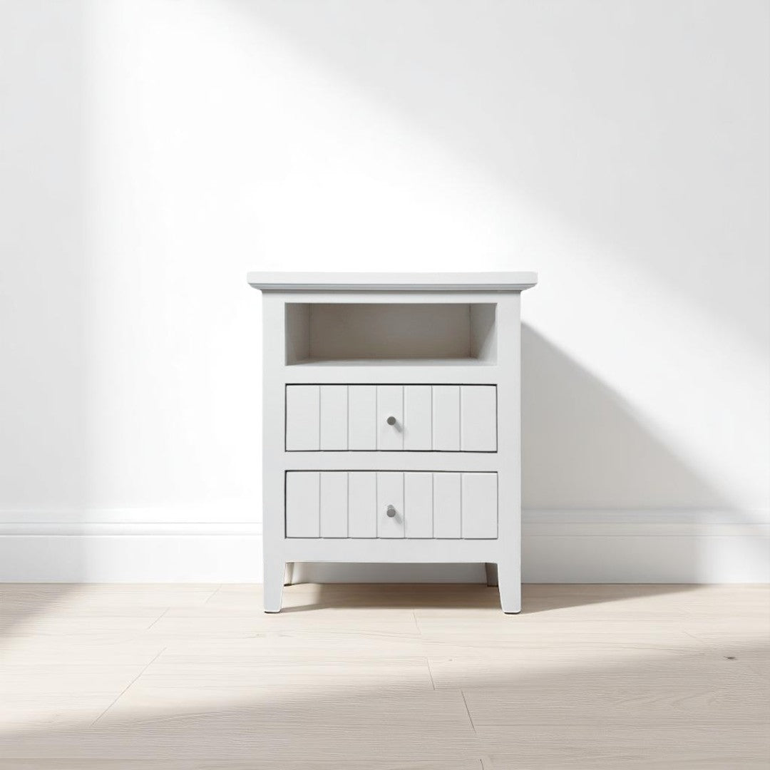 Velador cajonera 2 niveles modelo Lúa.