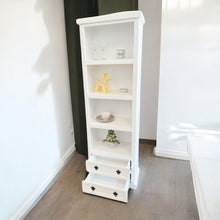 Librero de 4 niveles y 2 cajones 180 x 32 x 60 modelo Mix Premium. - Mgr Muebles
