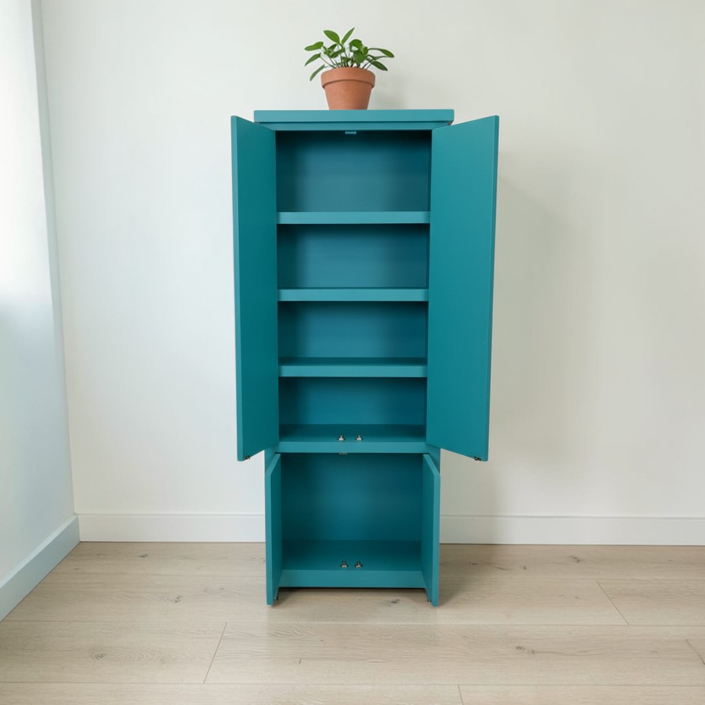 Despensa de Madera de Pino con Estantes y 4 puertas | MGR Muebles