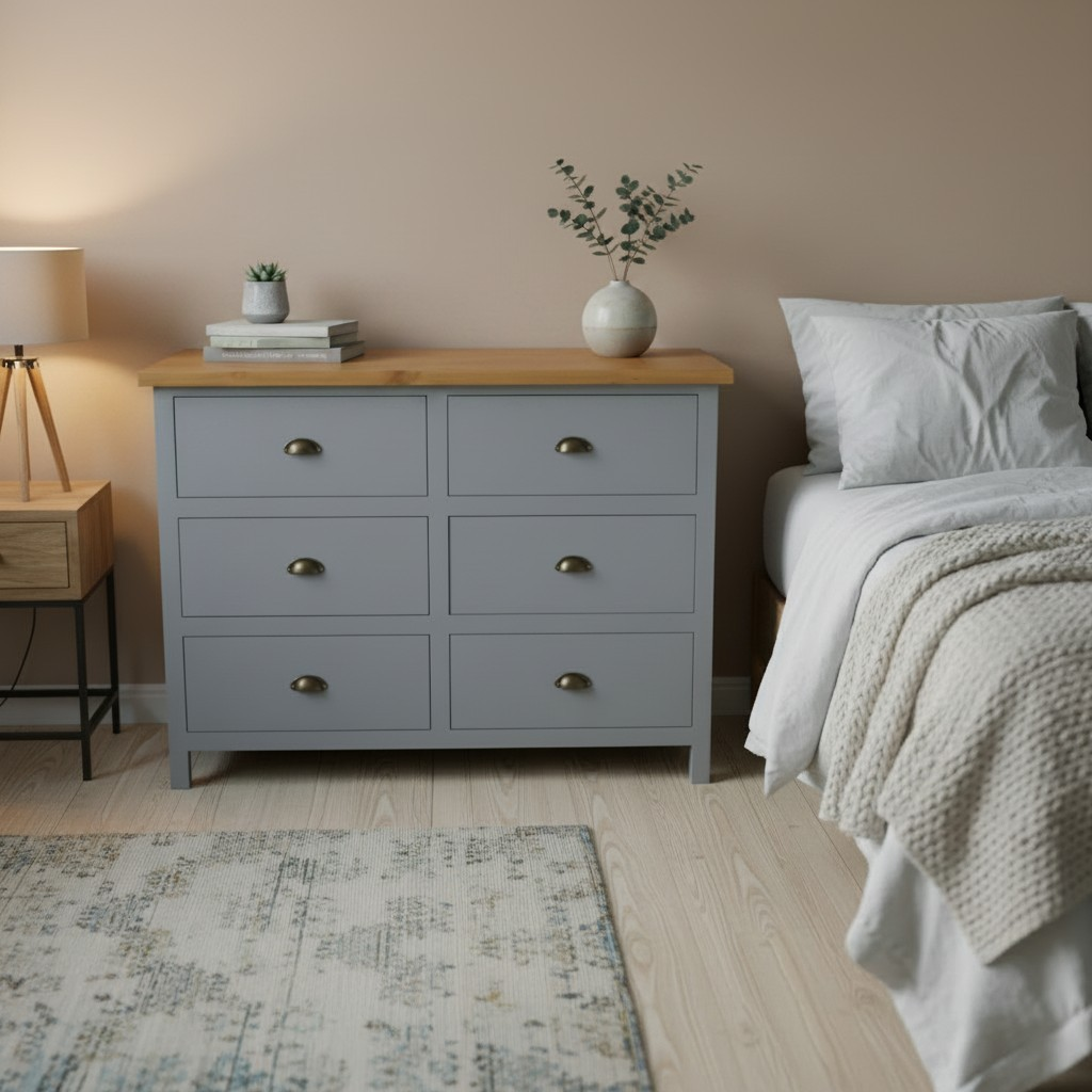 Cómoda Serena con 6 Cajones | Dormitorio Moderno | MGR Muebles