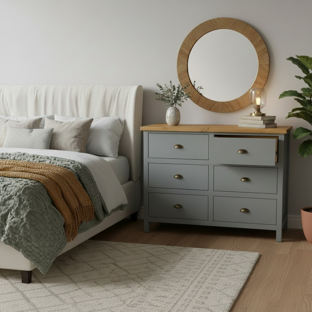 Cómoda Serena con 6 Cajones | Dormitorio Moderno | MGR Muebles