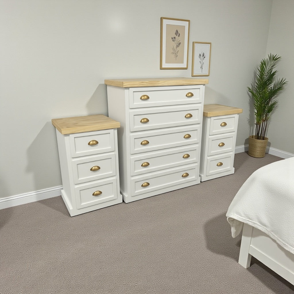 Set Comoda modelo comodín + Veladores Aval