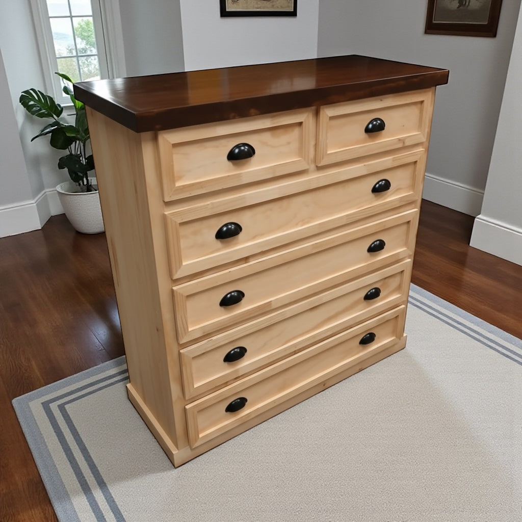 Cómoda de madera 6 cajones modelo Alta.