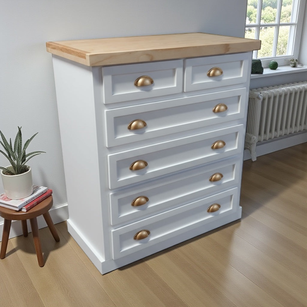 Cómoda de madera 6 cajones modelo Alta.