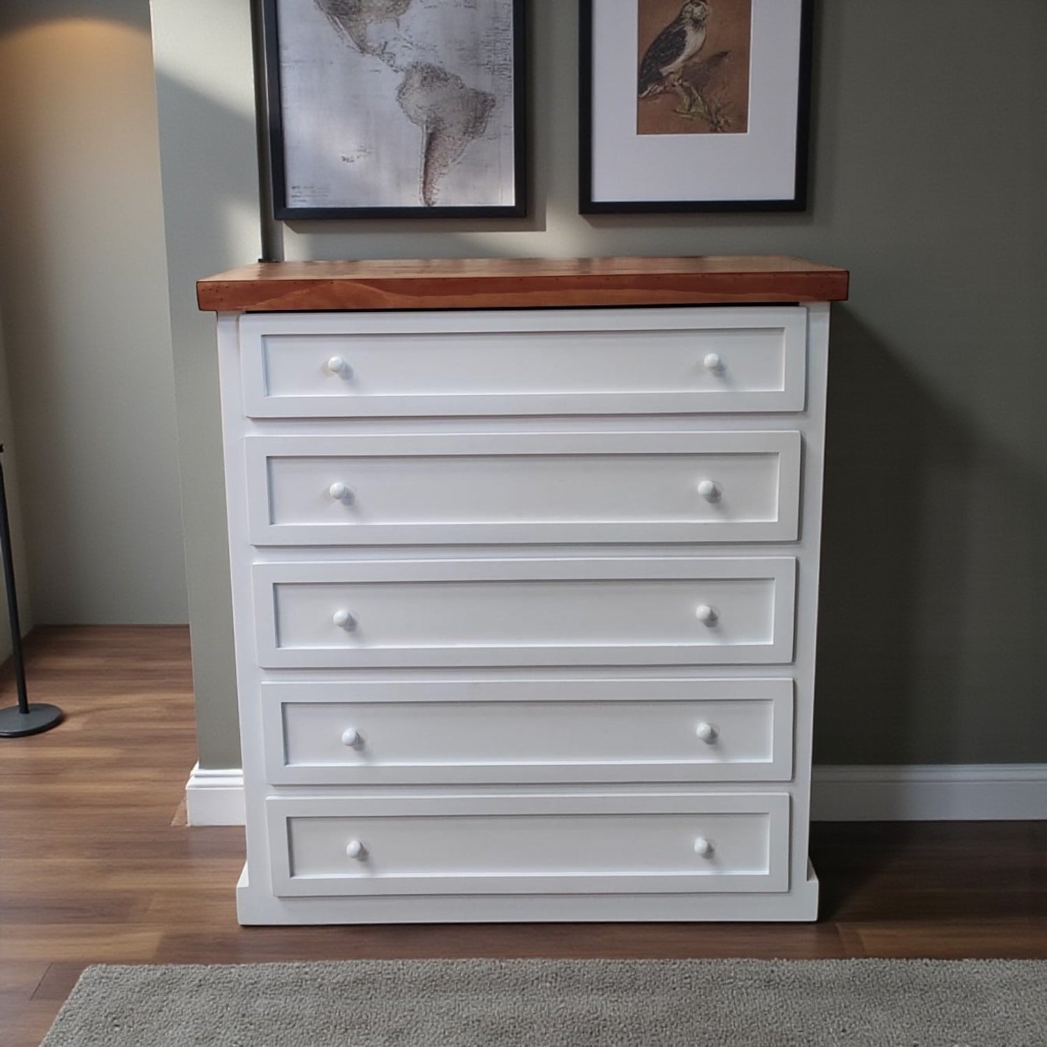 Cómoda de Madera 5 Cajones con Riel Telescópico | Modelo Comodín Aval