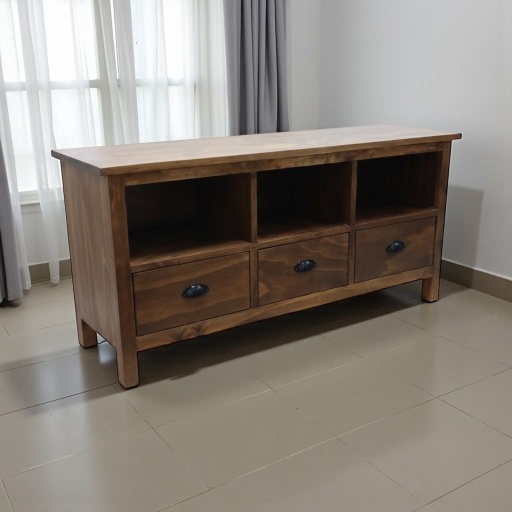 Rack de TV de Madera Blanca con Cajones – Modelo Florencia 130×40×55 | MGR Muebles