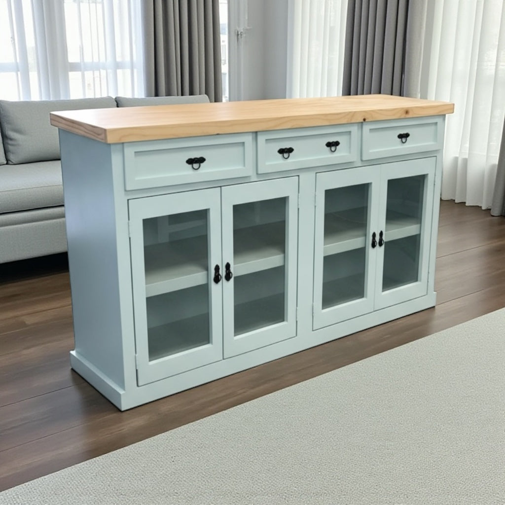 Buffet de Madera 4 Puertas y 3 Cajones con Rieles Telescópicos – Modelo Marcela | MGR Muebles