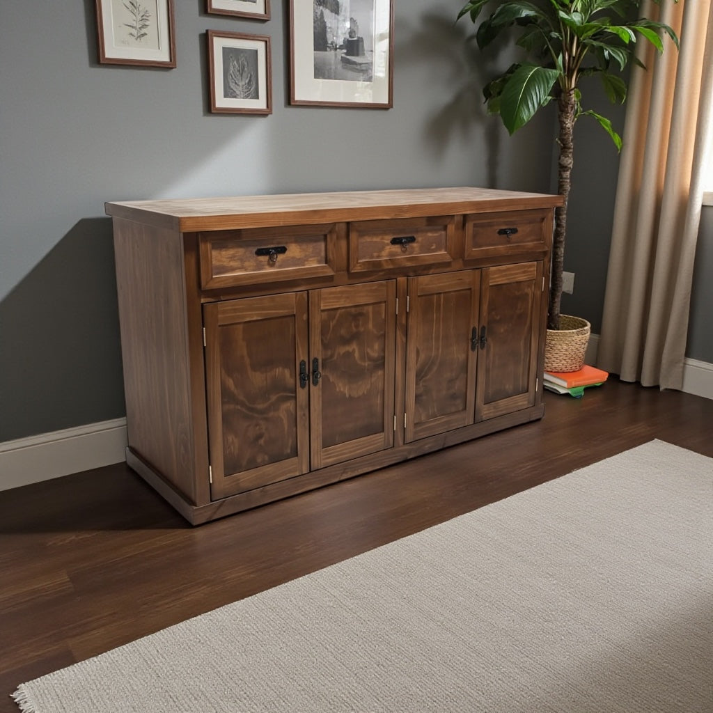 Aparador buffet 4 puertas y 3 cajones modelo Cerrado.