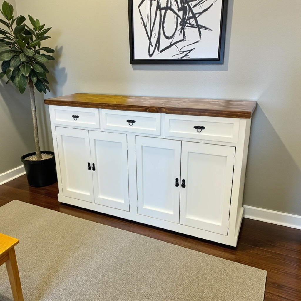 Aparador buffet 4 puertas y 3 cajones modelo Cerrado.