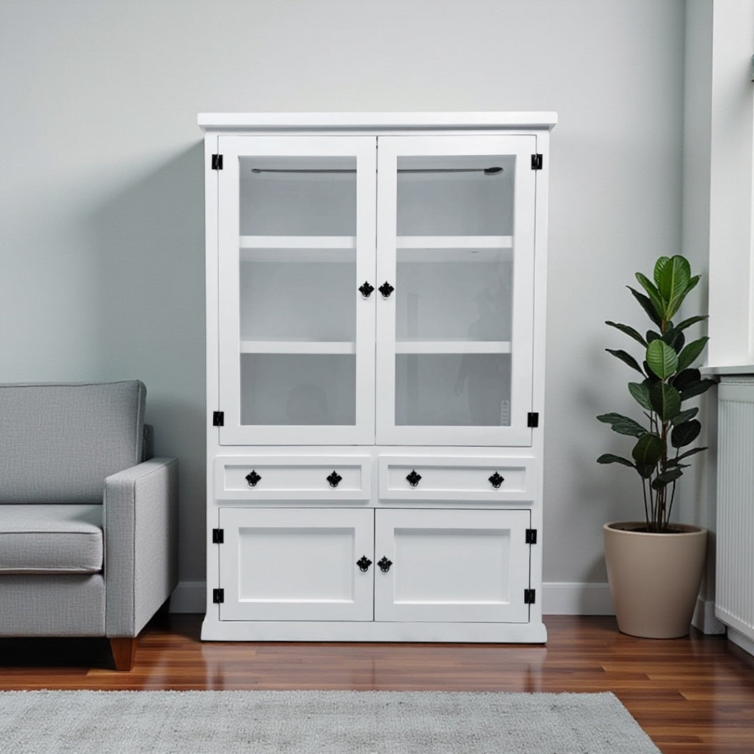 Vitrina de madera de pino 120x40x180 modelo XL.