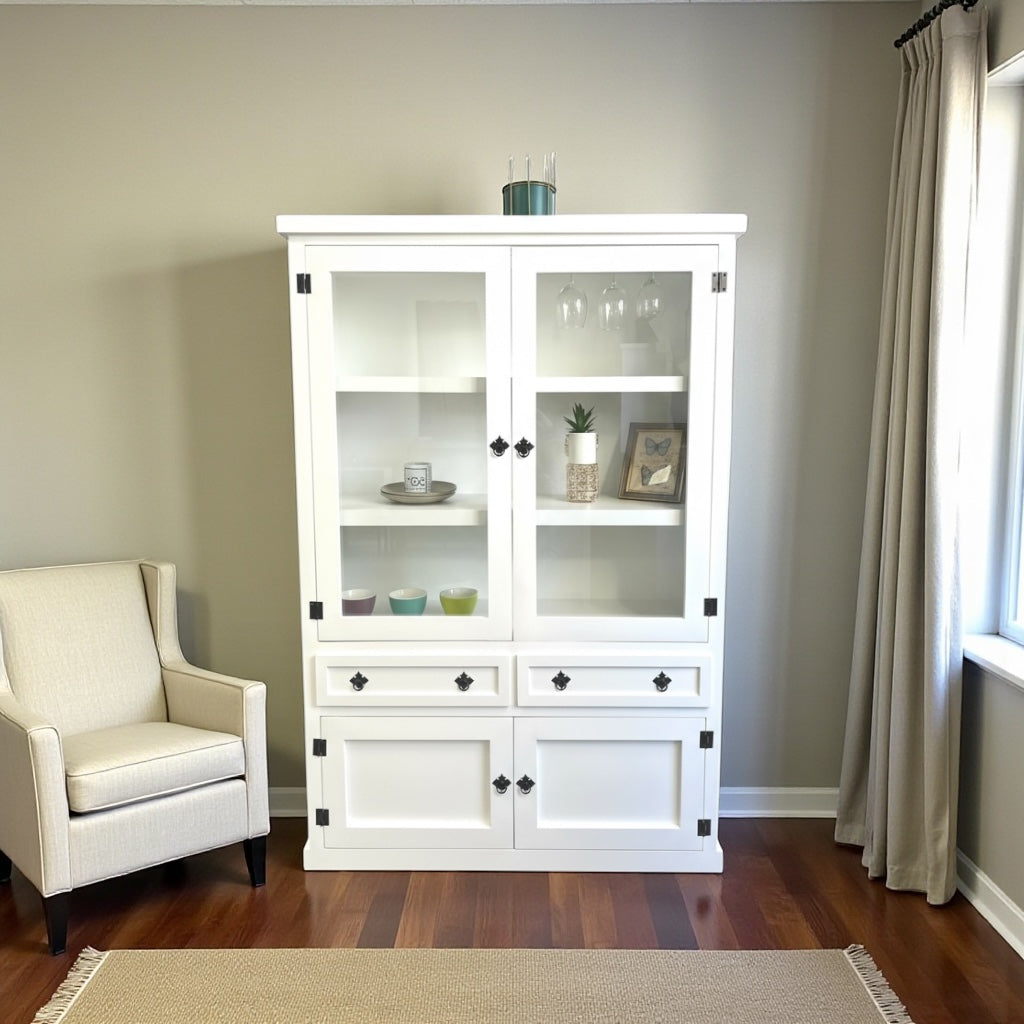 Vitrina de madera de pino 120x40x180 modelo XL.