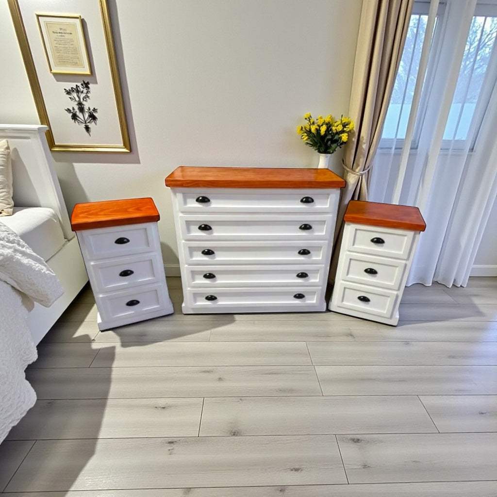 Set Comoda modelo comodín + Veladores Aval