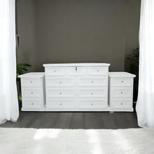 Cómoda de madera 9 cajones + veladores modelo Aval. - Mgr Muebles