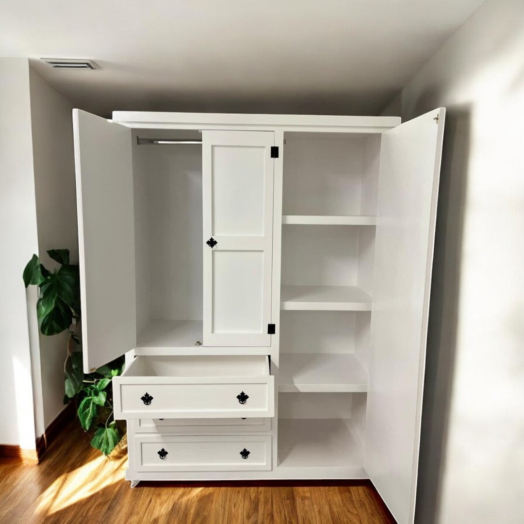 Closet de Madera 2 Cuerpos Modelo Armonía | Orden y Estilo para tu Dormitorio