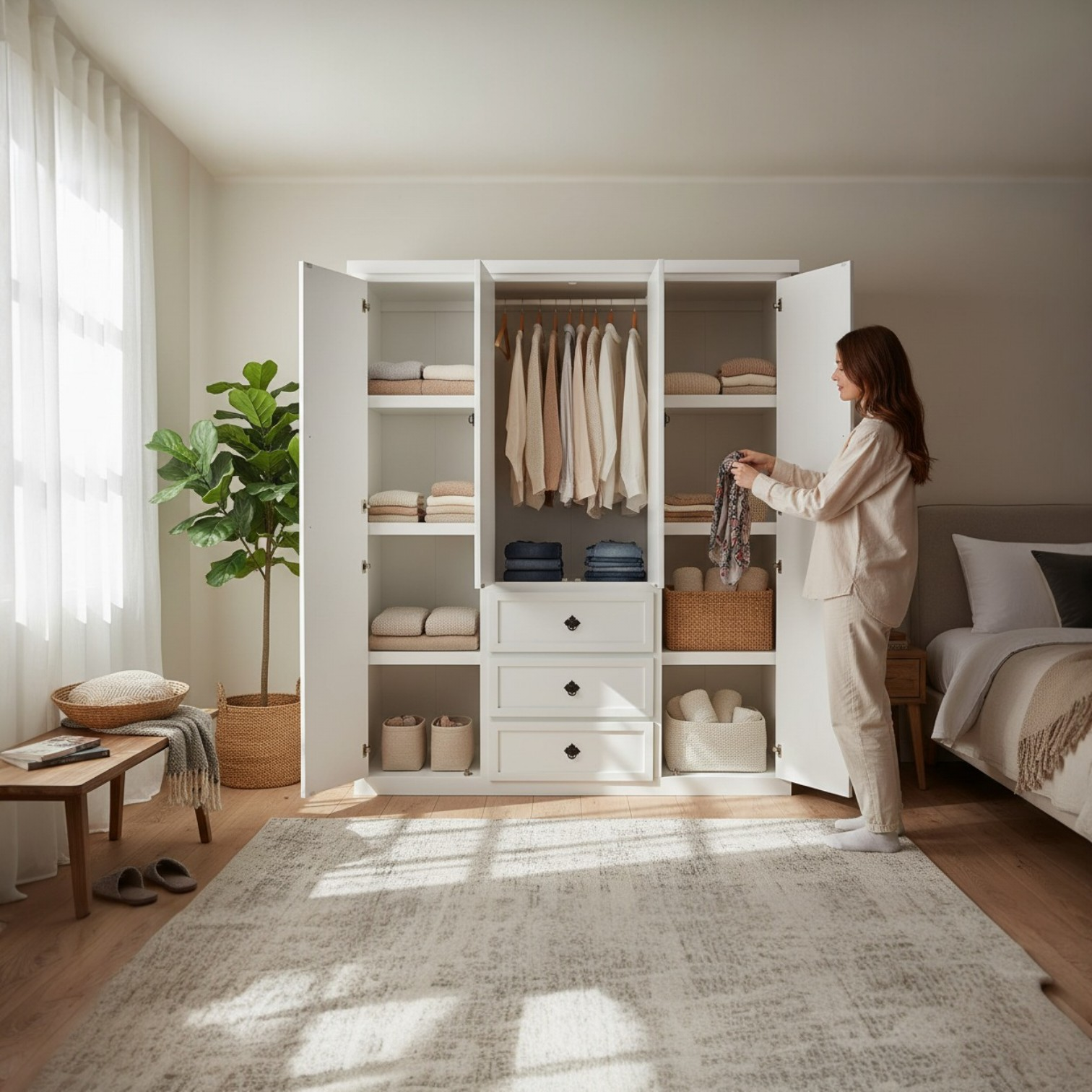 Closet de Madera 3 Cuerpos Modelo Avel | Orden y Estilo para tu Dormitorio | Mgr muebles
