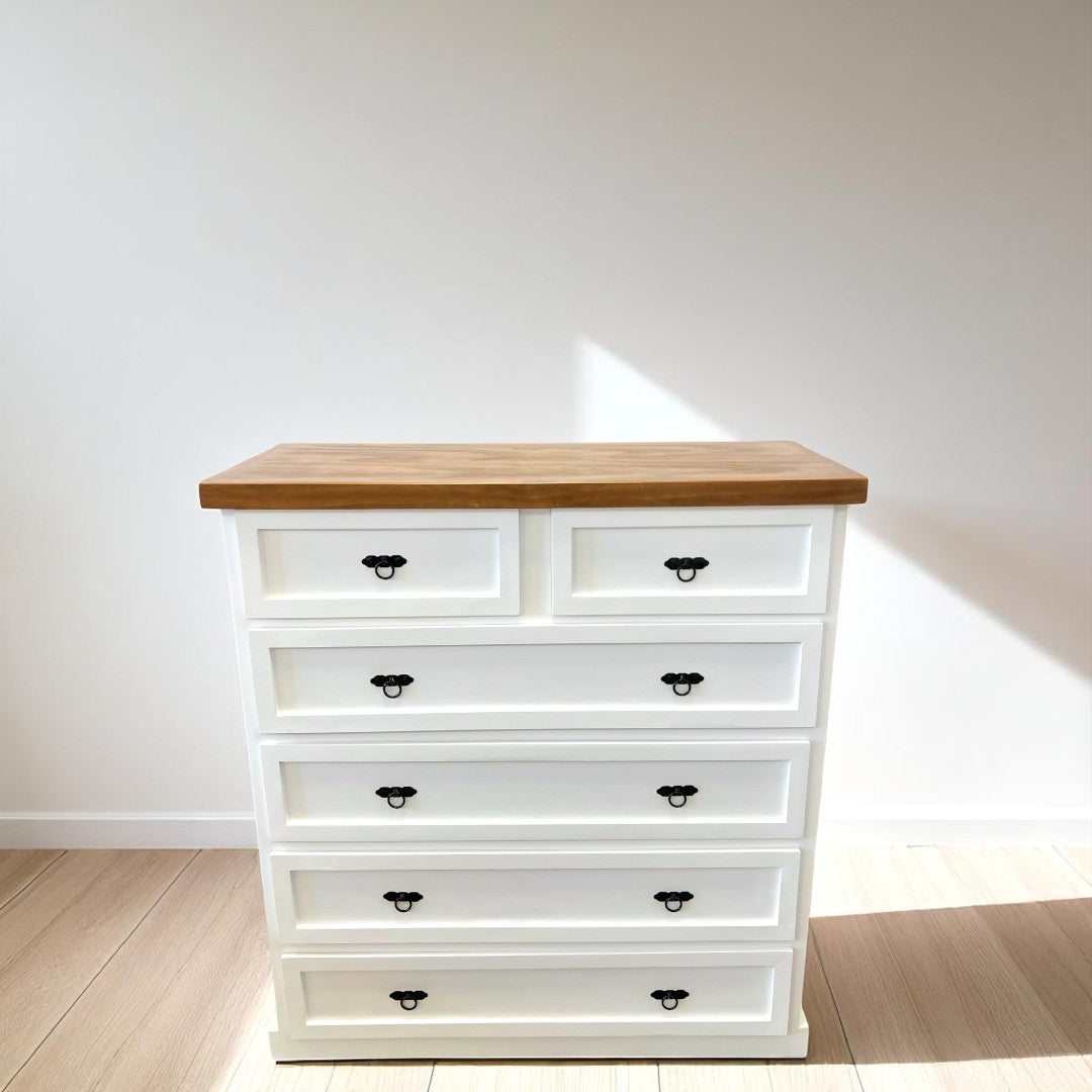 Cómoda de madera 6 cajones modelo Alta.