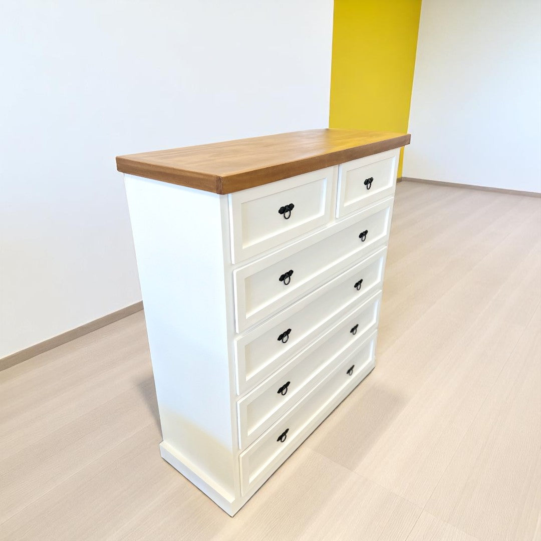 Cómoda de madera 6 cajones modelo Alta.