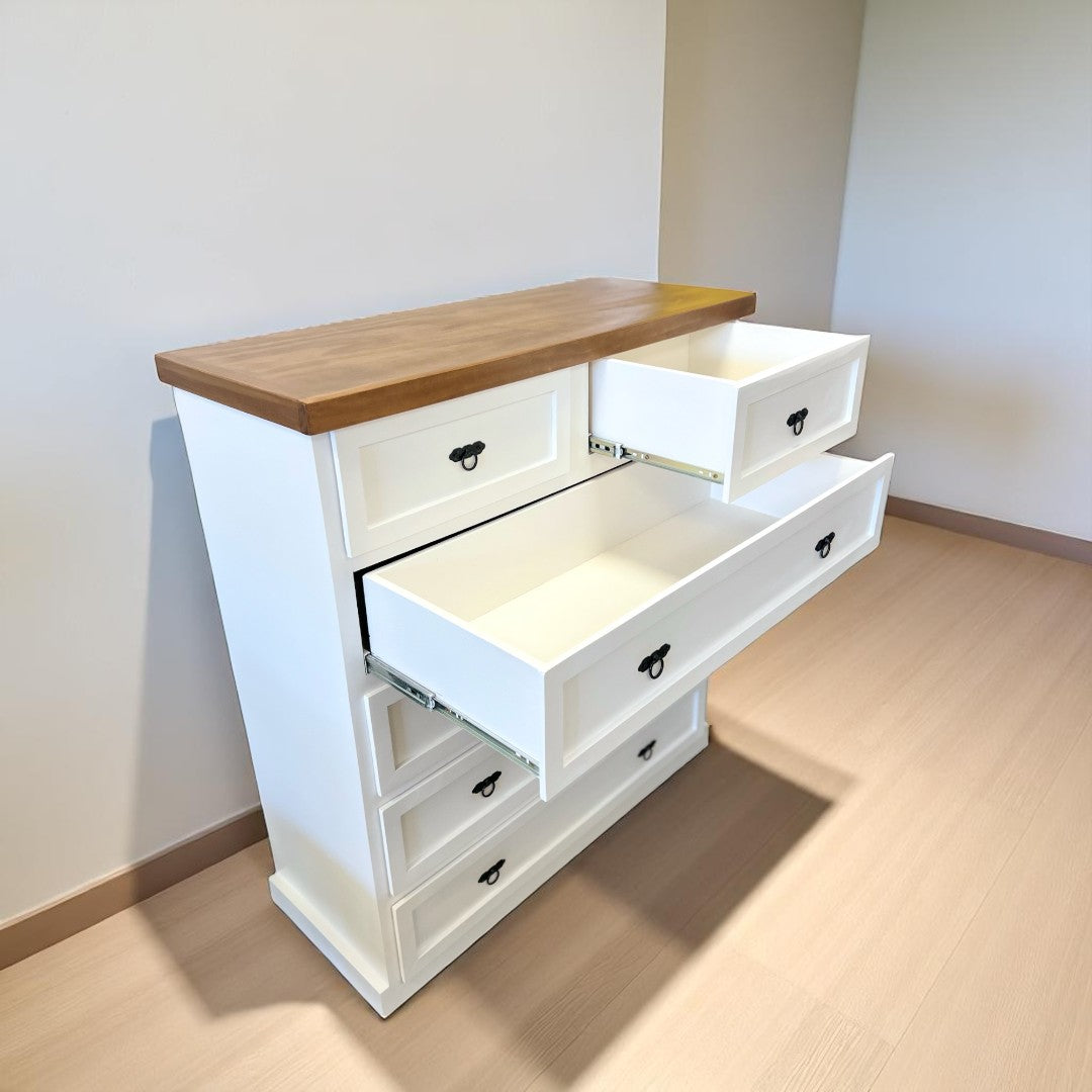 Cómoda de madera 6 cajones modelo Alta.