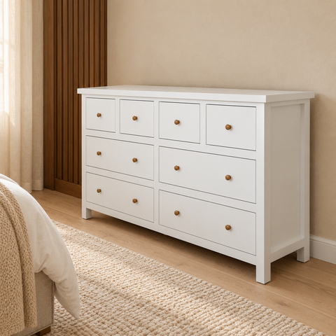 Cómoda de Madera 8 Cajones Modelo Fortune | MGR Muebles — fotografía ambientada