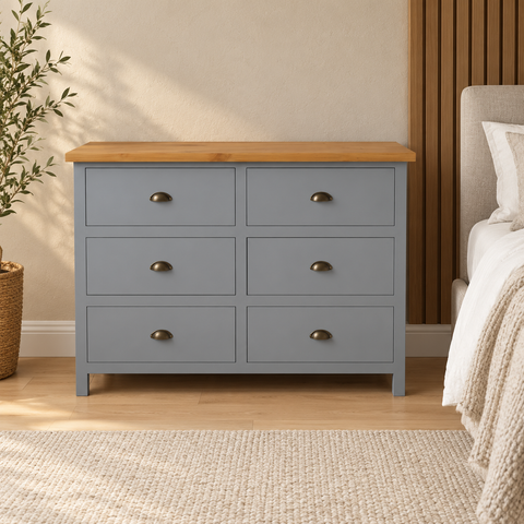 Cómoda Serena con 6 Cajones | Dormitorio Moderno | MGR Muebles — fotografía ambientada