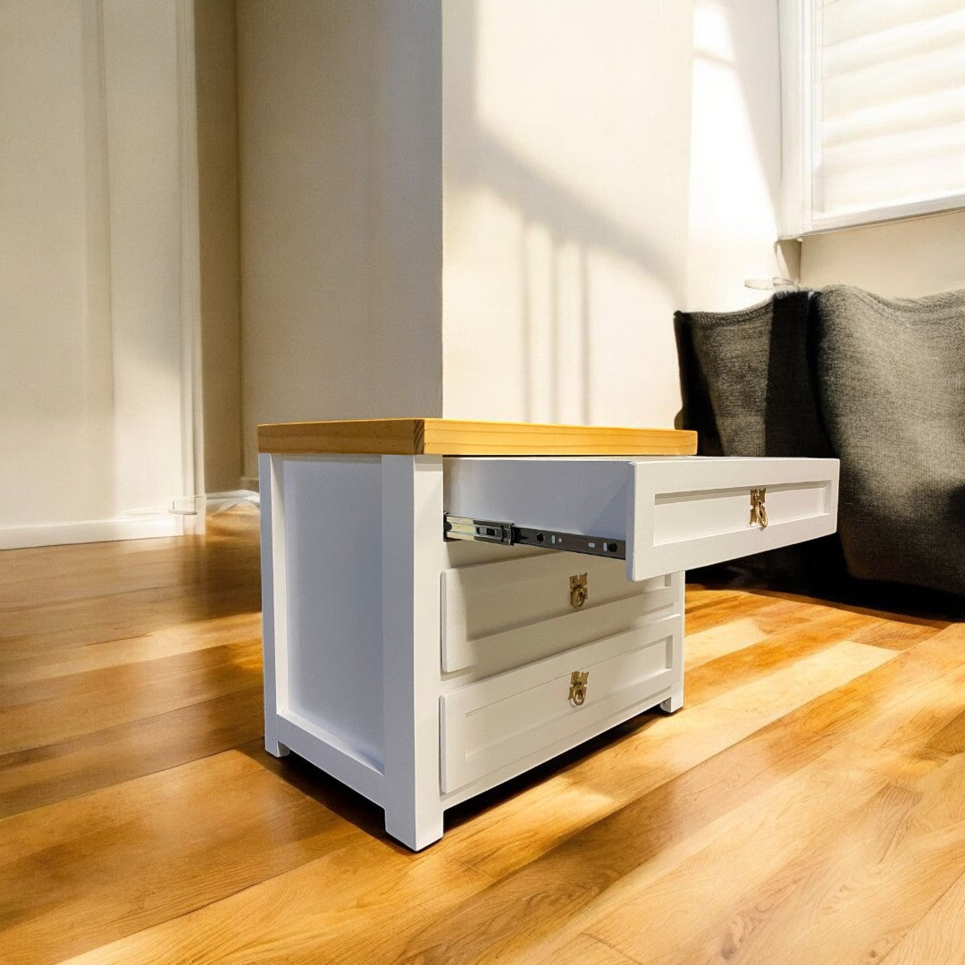 Velador Aval Deluxe en color miel con cubierta contrastante
